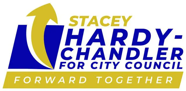 A logo for stacey hardin chandler for city council.